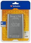 HDD VERBATIM 500GB 2,5\'\' 53021 USB 3.0 SILVER ZEW