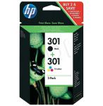 HP Tusz HP301+HP301=CR340EE, Zestaw Bk+Kolor, CH561EE+CH562EE