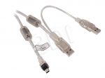 KABEL USB 2.0 2x A M-mini 5PIN (CANON) 0.8M