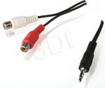 KABEL STEREO MINIJACK->2X CHINCH(F) 0.2M