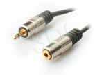 KABEL STEREO MINIJACK-PRZEDŁUŻACZ 1.8M HQ GOLD