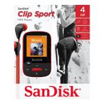 SANDISK MP3 SANSA CLIP SPORTS 4GB CZERWONA