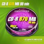 CD-R ESPERANZA 870MB/99min. Cake 10szt. 52x