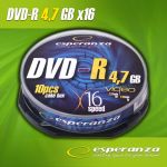 DVD-R Esperanza 4.7GB 16xSpeed (Cake 10szt)