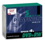 DVD+RW Platinum 4.7GB 4xSpeed (Slim 5szt)