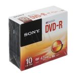 DVD-R SONY 4.7GB 16X SLIM 10SZT 10DMR47SS