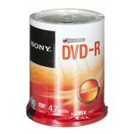 DVD-R SONY 4.7GB 16X CAKE 100SZT 100DMR47SP