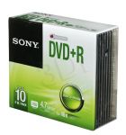 DVD+R SONY 4.7GB 16X SLIM 10SZT 10DPR47SS