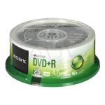 DVD+R SONY 4.7GB 16X CAKE 25SZT 25DPR47SP