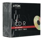 CD-R TDK 700MB 52X SLIMLINE 10SZT