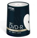 DVD-R TDK 4.7GB 16X DO NADRUKU CAKE 100SZT