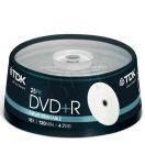 DVD+R TDK 4.7GB 16xSpeed DO NADRUKU EXTRA FINE MATT (Cake 25szt)