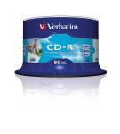 CD-R VERBATIM AZO 700MB 52X Wide Inkjet Printable - ID Branded SPINDLE 50SZT