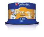 DVD-R VERBATIM 4.7GB 16X Wide Inkjet Printable No ID Brand SPINDLE 50SZT