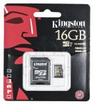 KINGSTON MICRO SD SDCA10/16GB + ADAPTER