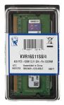 KINGSTON SODIMM DDR3 1600MHz KVR16S11S8/4