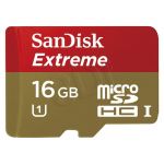 SANDISK MICRO SDHC 16GB EXTREME Class 10 + ADAPTER