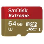 SANDISK MICRO SDXC 64GB EXTREME Class 10 + ADAPTER