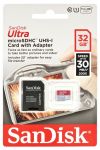 SANDISK MICRO SDHC 32GB ULTRA Class10 UHS-I + ADAP