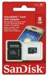 SANDISK MICRO SDHC 8GB Class 4 MOBILE + ADAPTER