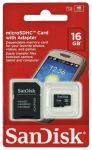 SANDISK MICRO SDHC 16GB Class 4 MOBILE + ADAPTER