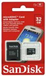 SANDISK MICRO SDHC 32GB Class 4 MOBILE + ADAPTER