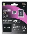 Sony Karta Micro 16GB SD z adaptorem, class 10, 40M