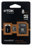 TDK MICRO SD 8GB Class 4 + ADAPTER + USB READER