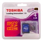 TOSHIBA microSD SDHC 4GB class 4