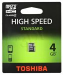 TOSHIBA microSD SDHC 4GB class 4 bez adaptera