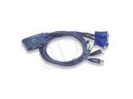 ATEN CS-62U KVM  2/1 USB-Audio zintegrowa kable