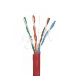 ALANTEC UTP linka 4x2x24AWG kat.5e PVC 100m czerwona  - 100% MIEDŹ -  (Podlega GWARANCJI SYSTEMOWEJ