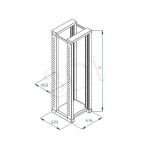 Triton rama podwójna rack 2x19\ RSX-42-XD6 (42U, głębokość 600mm)