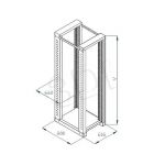 Triton rama podwójna rack 2x19\ RSX-27-XD8 (27U, głębokość 800mm)