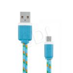 EXC UNIWERSALNY KABEL MICRO USB, SLIM, 1.5 METRA, NIEBIESKI