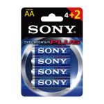 BATERIE ALKALICZNE SONY AM3B4X2D LR6 AA 4SZT + 2 SZT BLISTER