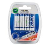 WHITENERGY AKUMULATOR AA 2800 mAh 4szt + LATARKA